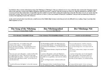 The Song of the Nibelung Das Nibelungenlied Der ... - Nordic-life.org