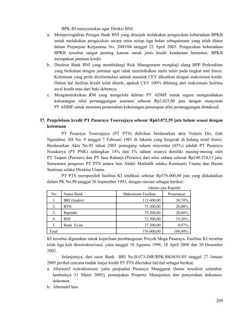 PT Bank Negara Indonesia - Badan Pemeriksa Keuangan