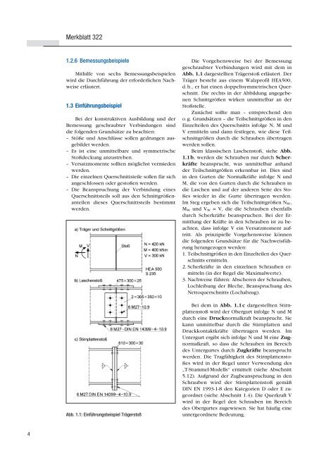 MB 322 Geschraubte Verbindungen im Stahlbau