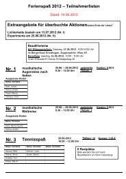 Ferienspaß 2012 – Teilnehmerlisten Nr. 3 Tennisspaß ... - Kronshagen