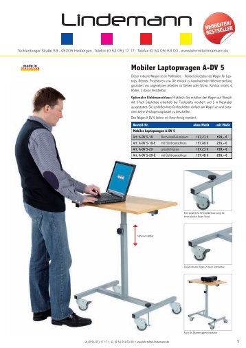 Mobiler Laptopwagen A-DV 5 - Lehrmittel Lindemann