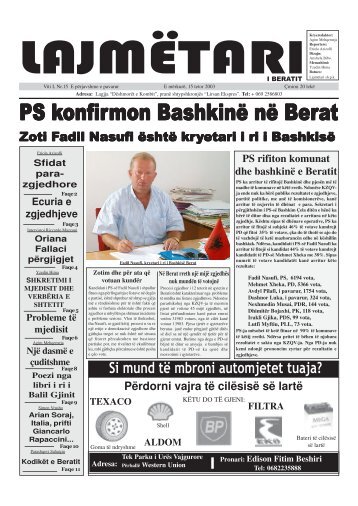 Gazeta Nr.15.pmd - Lajmetari i Beratit