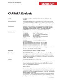 CARRARA Edelputz - Dracholin GmbH