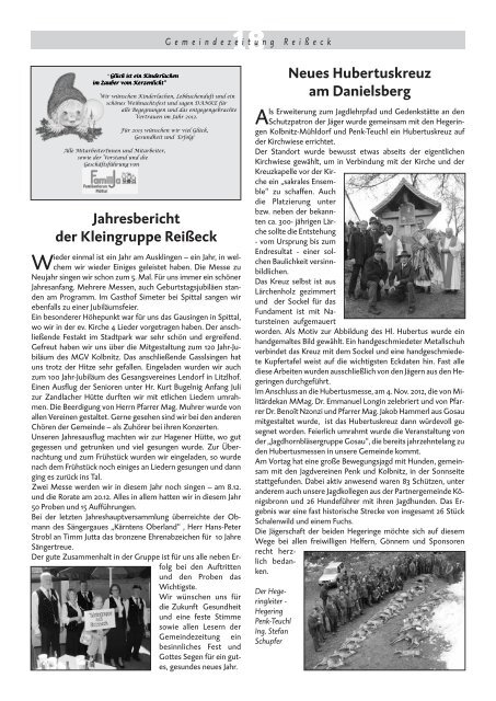 Gemeindezeitung 2/2012 - Gemeinde Reißeck