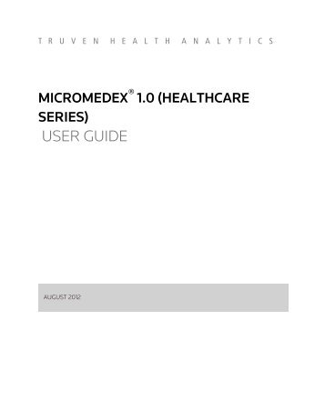 User Guide (in .PDF format) - Micromedex Products