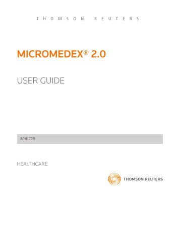 Micromedex User Guide - CIAP