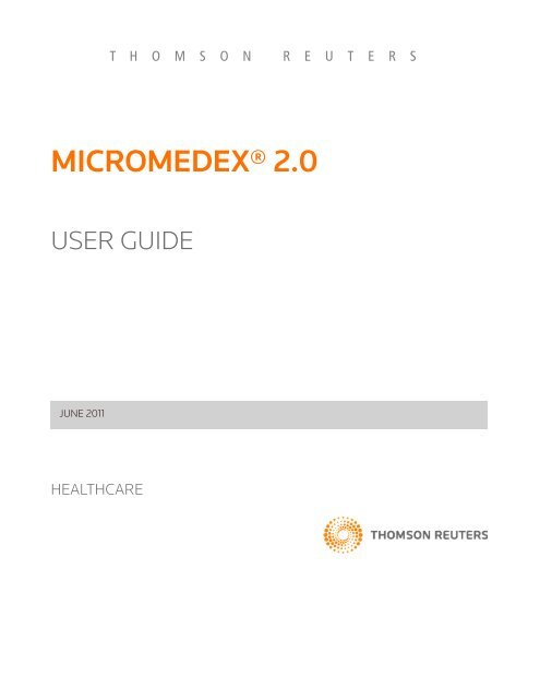 Micromedex User Guide - CIAP