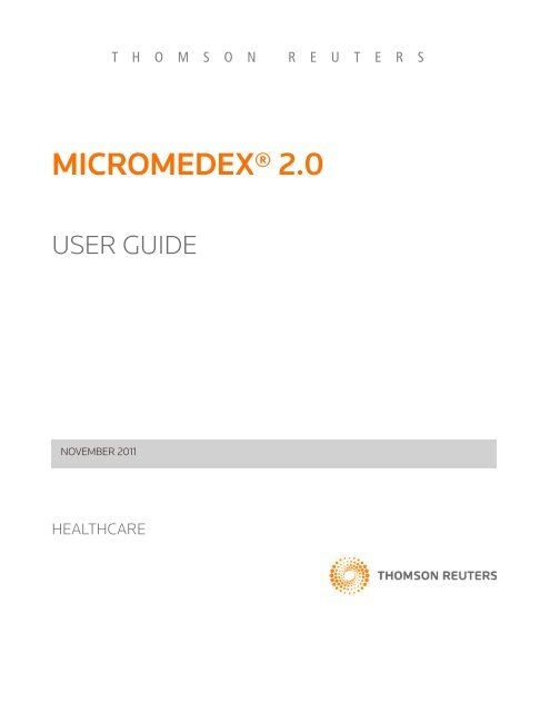 User guide - Micromedex