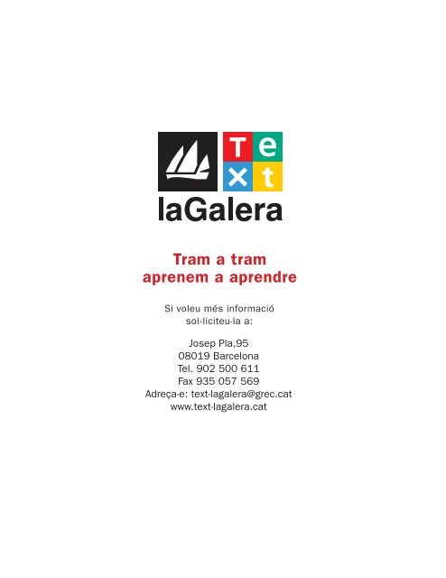TRAM Cicle Inicial - laGalera.Text
