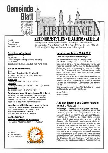 Anzeigen - Leibertingen