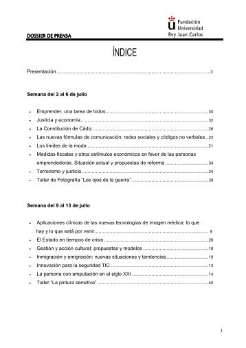 dossier de prensa 2012 - Fundacion Universidad Rey Juan Carlos