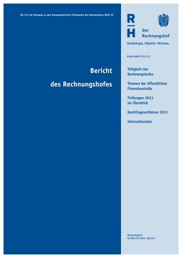 Bund 2012/13 - Der Rechnungshof