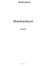 Modulhandbuch Stand 2010 - Fakultät Wirtschaftswissenschaften
