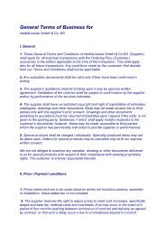 General Terms of Business for - Medifa