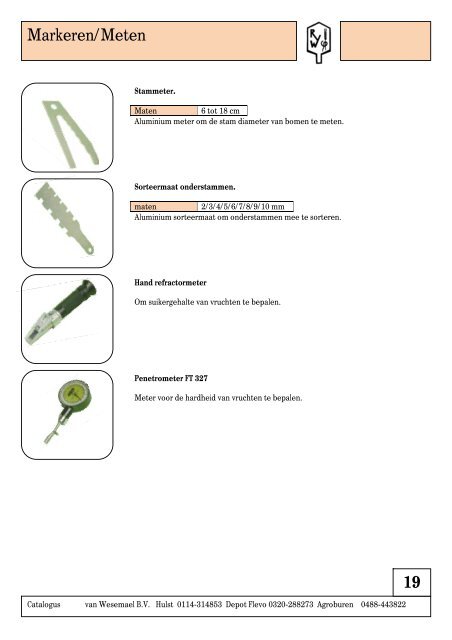 Catalogus - R. van Wesemael BV