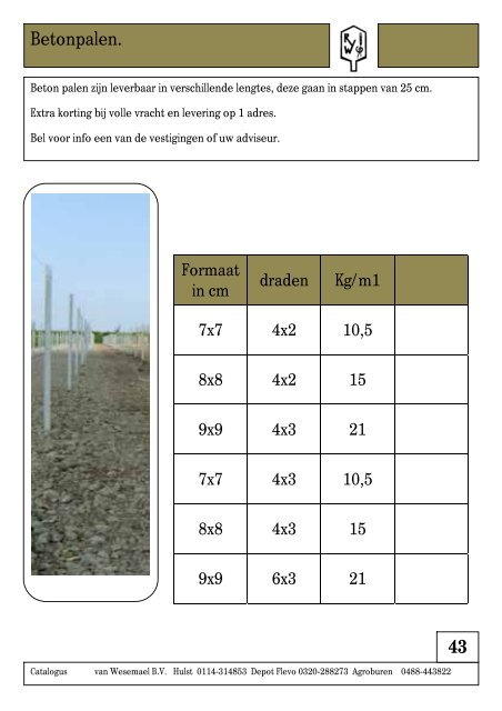 Catalogus - R. van Wesemael BV