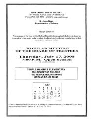 Thursday., July 17., 2008 ~.~ ~o I - Vista Unified School District