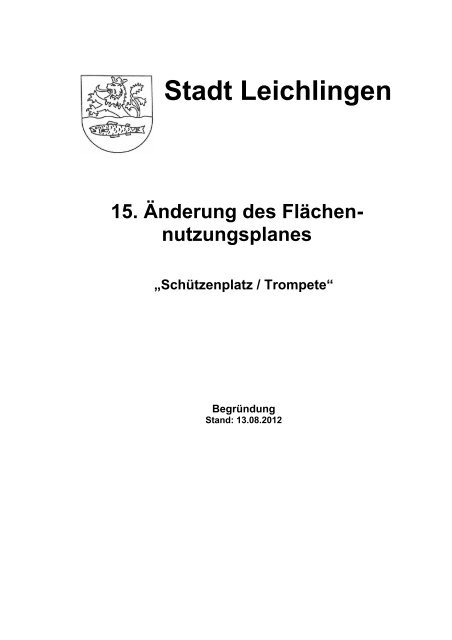 15. Änderung des Flächen - Stadt Leichlingen