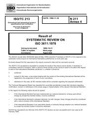 Result of SYSTEMATIC REVIEW ON ISO 3611:1978 - of ISO/TC 213
