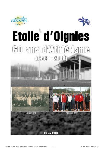 Journal du 60e anniversaire de l'Etoile Oignies Athlétisme 24 ... - Free
