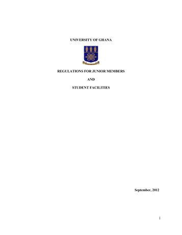 University Regulations Handbook - University of Ghana