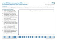 Practising drawing a genetic family history: Renal condition