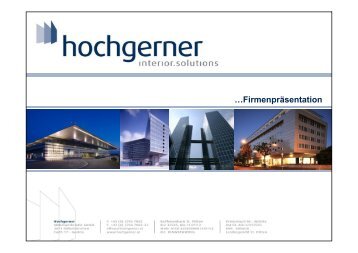 Fi ä t ti …Firmenpräsentation - Hochgerner