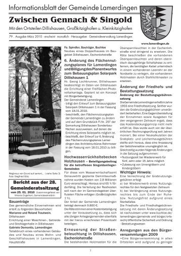 79. Ausgabe vom März 2010 - Verwaltungsgemeinschaft Buchloe