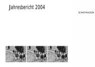 Jahresbericht 2004 - Pro Senectute Schaffhausen - Pro Senectute ...