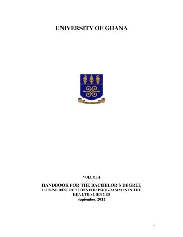 handbook for the bachelor's degree - University of Ghana