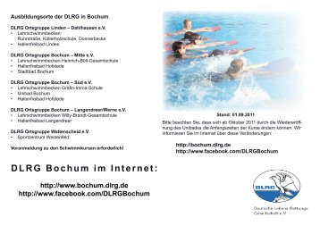 Flyer Schwimmausbildung - DLRG Bezirk Bochum eV