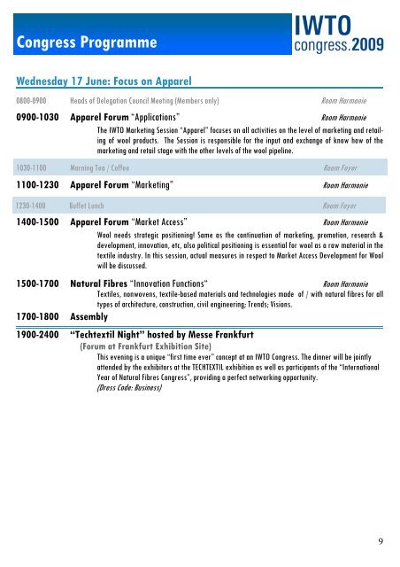 Commercial Agendas - IWTO