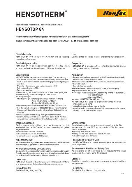 hensotherm® 410 ks - Rudolf Hensel GmbH