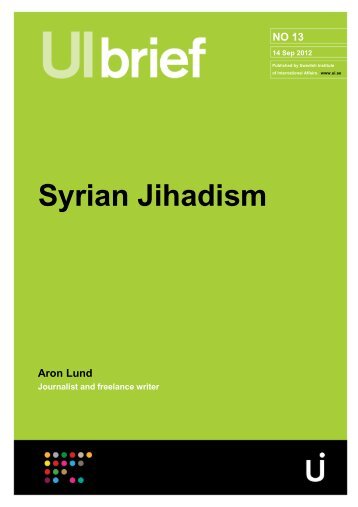 Syrian Jihadism by Aron Lund