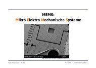 MEMS: Mikro Elektro Mechanische Systeme