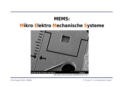 MEMS: Mikro Elektro Mechanische Systeme