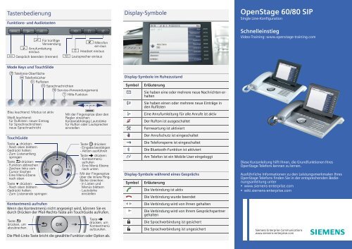 OpenStage 60_80 SIP (OpenScape Voice) - PTC Telecom GmbH