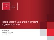 Doddington's Zoo and Fingerprint System Security - Noblis