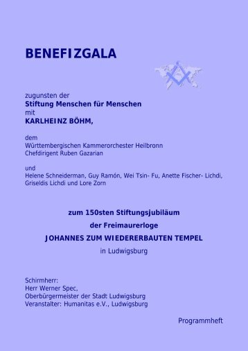 BENEFIZGALA - Freimaurer Ludwigsburg