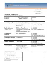 Steckbrief: ADT-Mitglieder