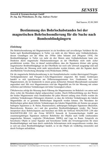 SENSYS - Munitionsbergung