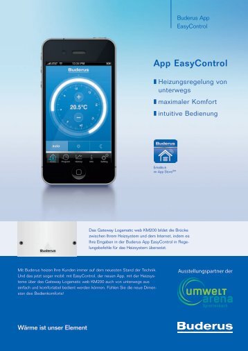 App EasyControl (PDF) - Buderus Heiztechnik AG