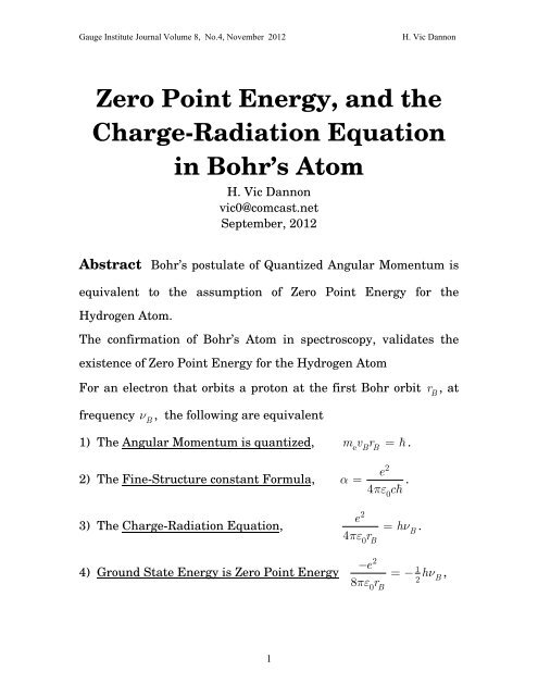 Zero Point Energy and the Charge-Radiation Equation