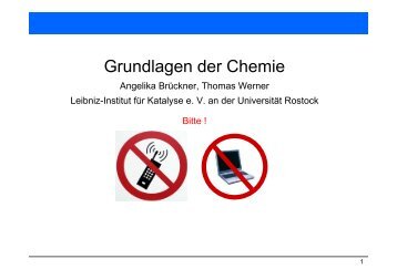 Grundlagen der Chemie - Leibniz-Institut für Katalyse