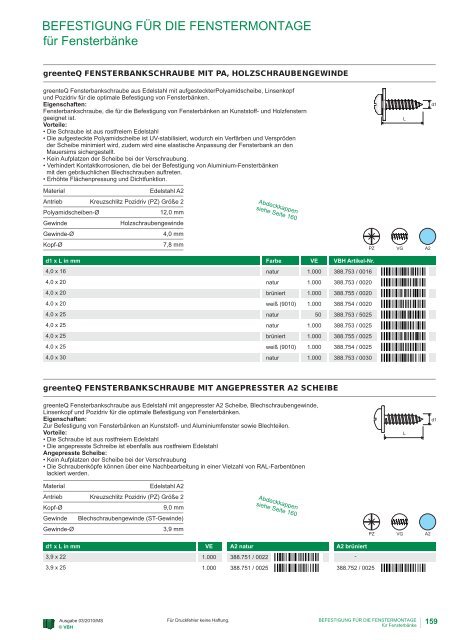 VBH Katalog Montage 2010