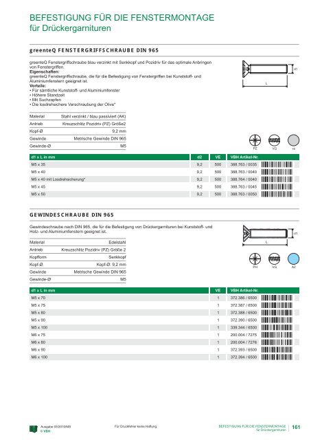 VBH Katalog Montage 2010