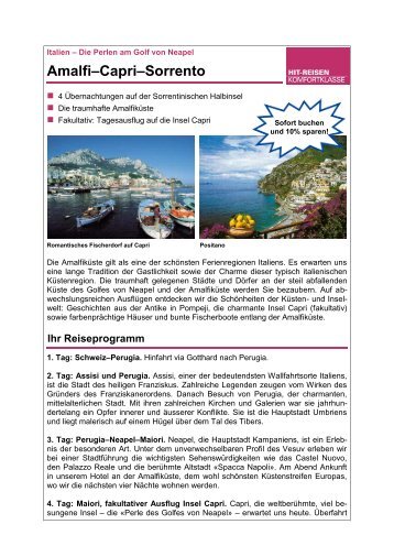 Amalfi–Capri–Sorrento - Twerenbold Reisen AG
