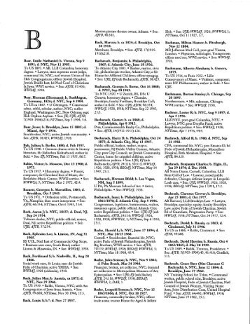 B | The Concise Dictionary of American Jewish Biography
