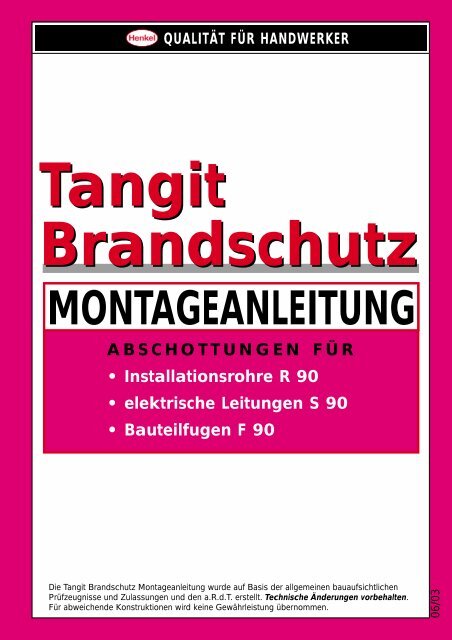 Tangit Brandschutz-Konzept - Henkel