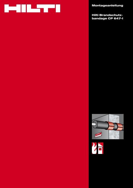 Montageanleitung Hilti Brandschutz Bandage Cp 647 I